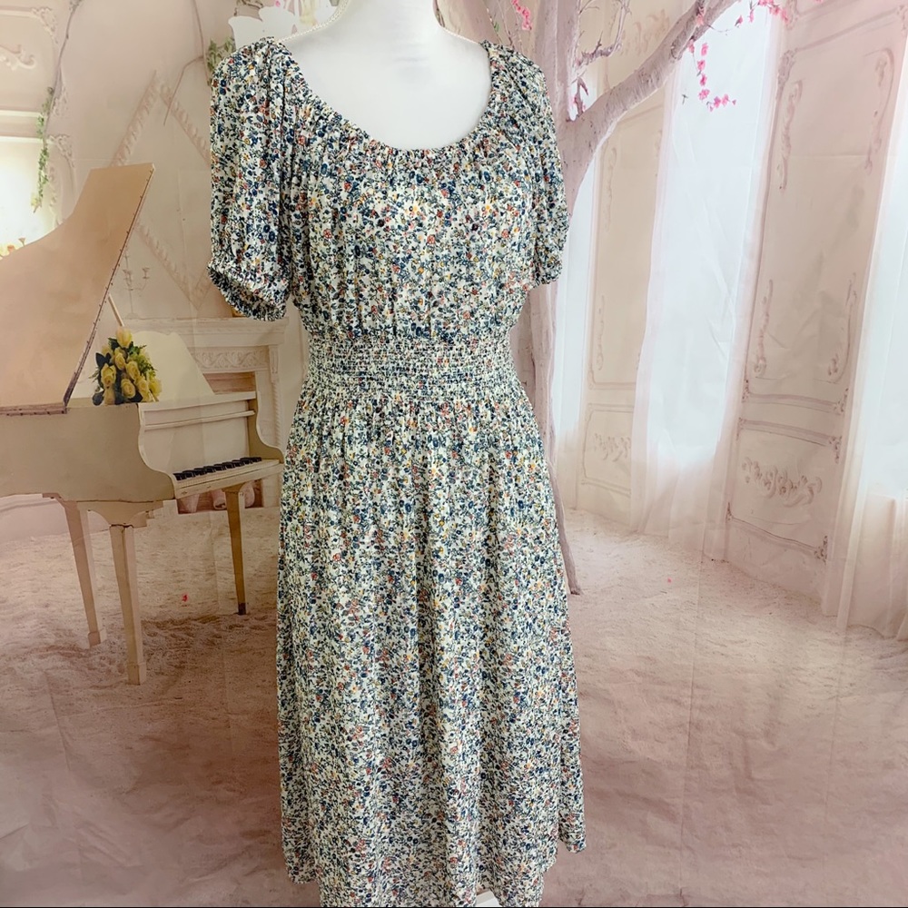 SOLD NEW Madewell Smock-Waist Peasant Blosso - Picture 5 of 10